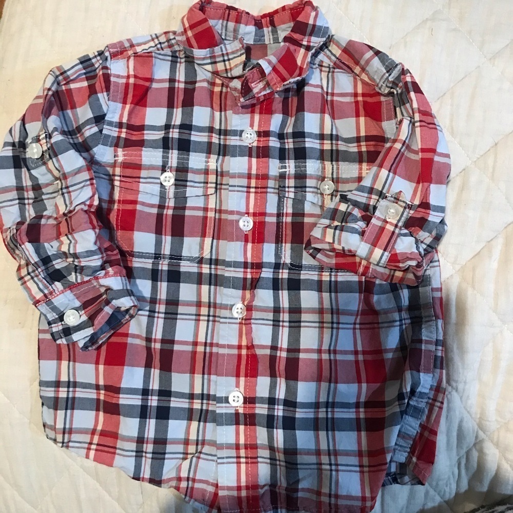 👕 baby GAP Plaid Button Down